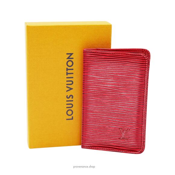 🔴 Louis Vuitton Pocket Organizer Wallet - Red Epi Leather - Picture 1 of 7